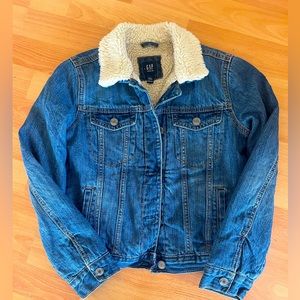 Gap Kids Sherpa Lined Jean Jacket Size 10/11